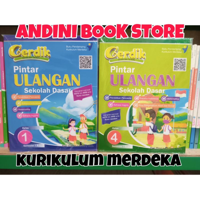 Jual BUKU CERDIK PINTAR ULANGAN+ KUNCI JAWABAN UNTUK KELAS 1 DAN 4 SD ...