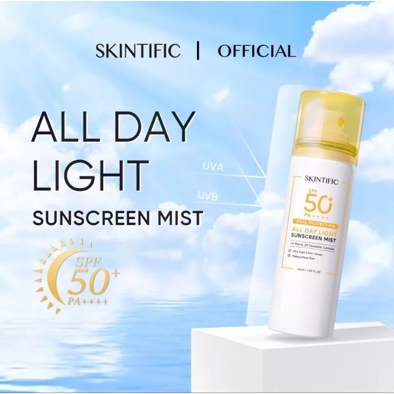 Jual Skintific All Day Light Sunscreen Mist Spf50 Anti Uv Wajahbody 50ml Shopee Indonesia 3975