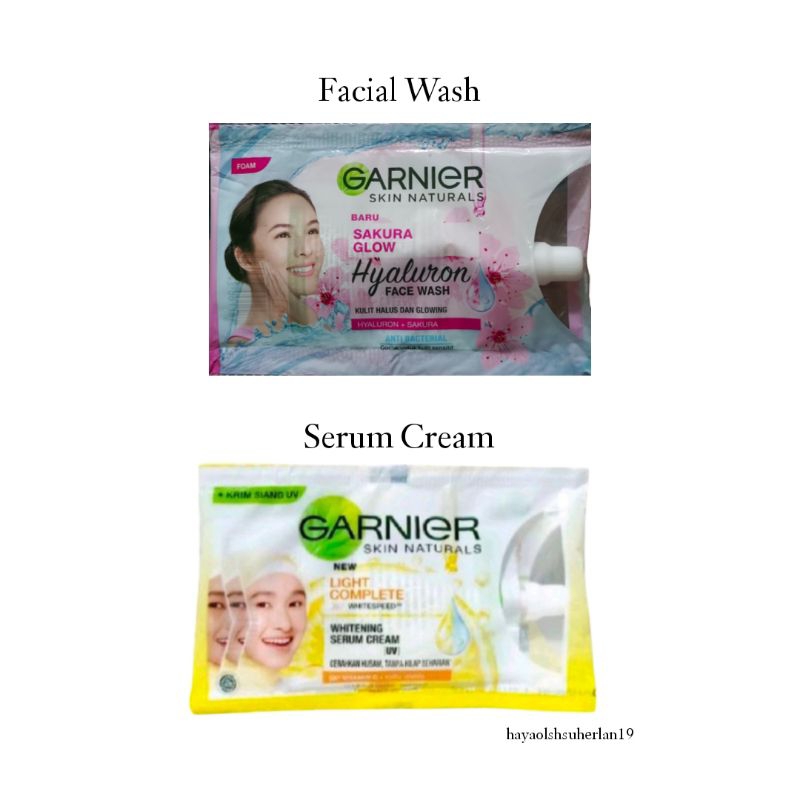 Jual GARNIER Face Wash Serum Cream Sachet (SATUAN) Shopee Indonesia