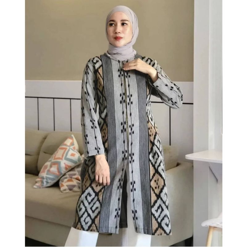 Jual Tunik Tenun Tunik Tenun Jepara Tunik Tenun Etnik Shopee Indonesia