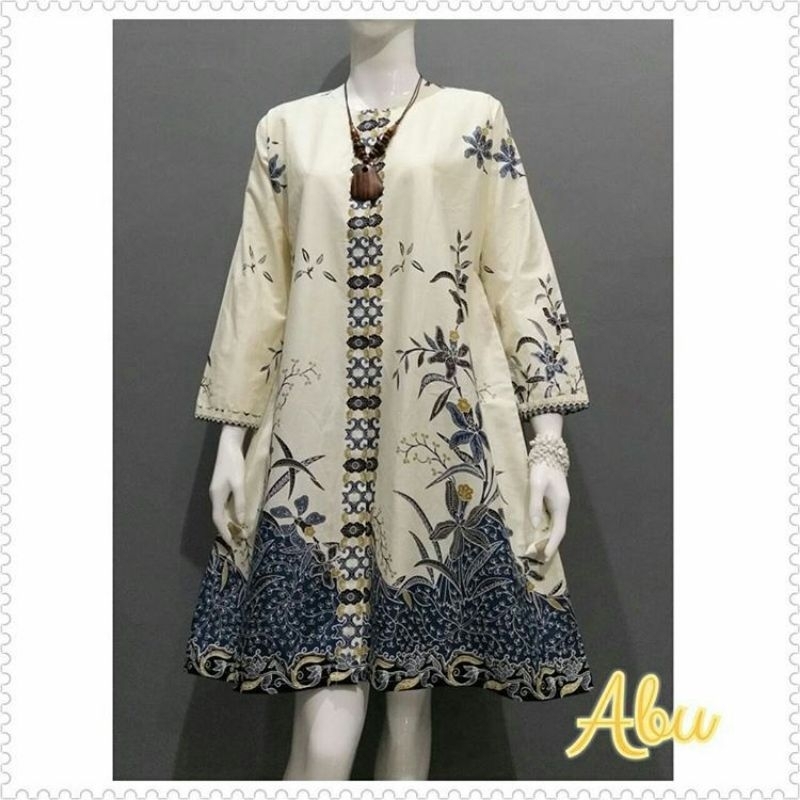 Jual Contoh Tunik Batik Busui Atasan Wanita Elegan Formal Tunik Batik