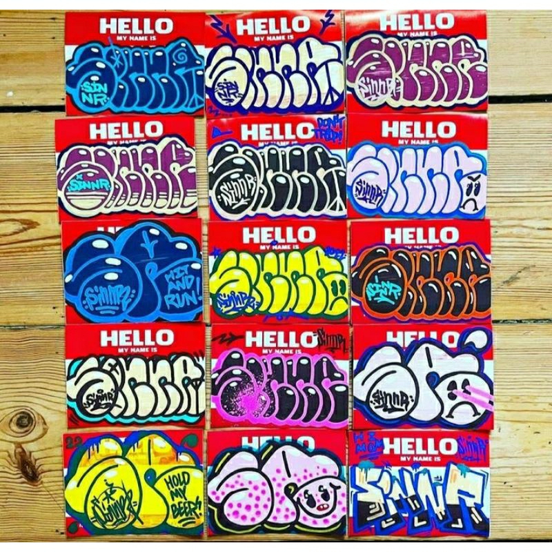 Jual STICKER MY NAME IS CUSTOM NAMA THROWUP | Shopee Indonesia