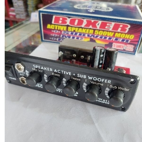 Jual Kit Speaker Aktif 500 Watt Plus subwofer final sanken 5DY Boxer