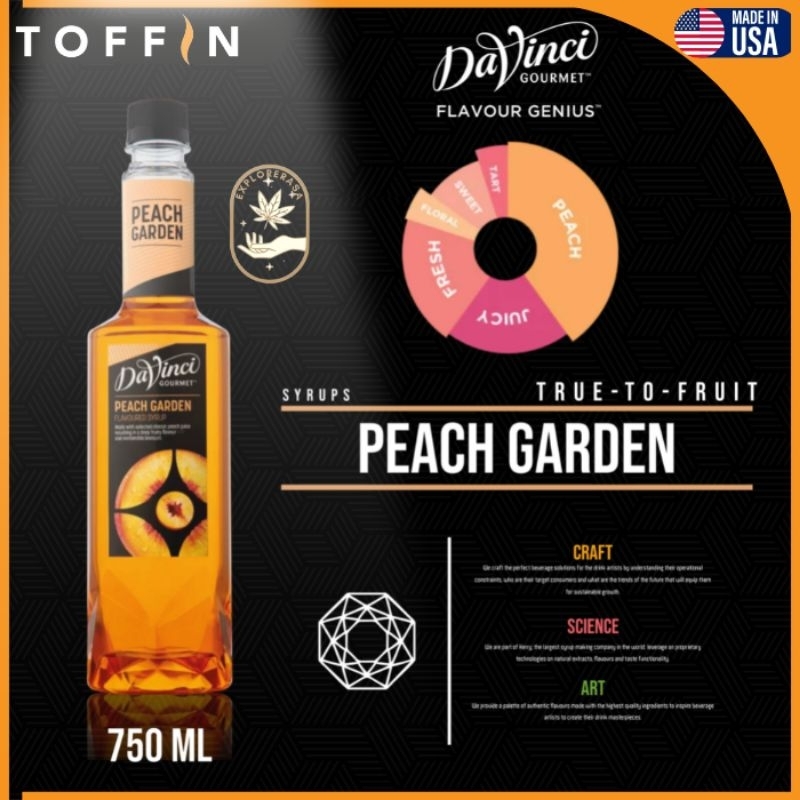 Jual Davinci syrup rasa Peach garden 750ml | Shopee Indonesia