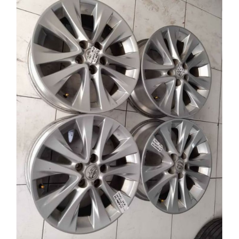 Jual Velg Mobil Bekas Oem Copotan Toyota Alphard Ring X Baut X Silver Buat Innova