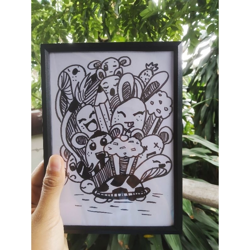 Jual hiasan dinding Doodle art monster Shopee Indonesia