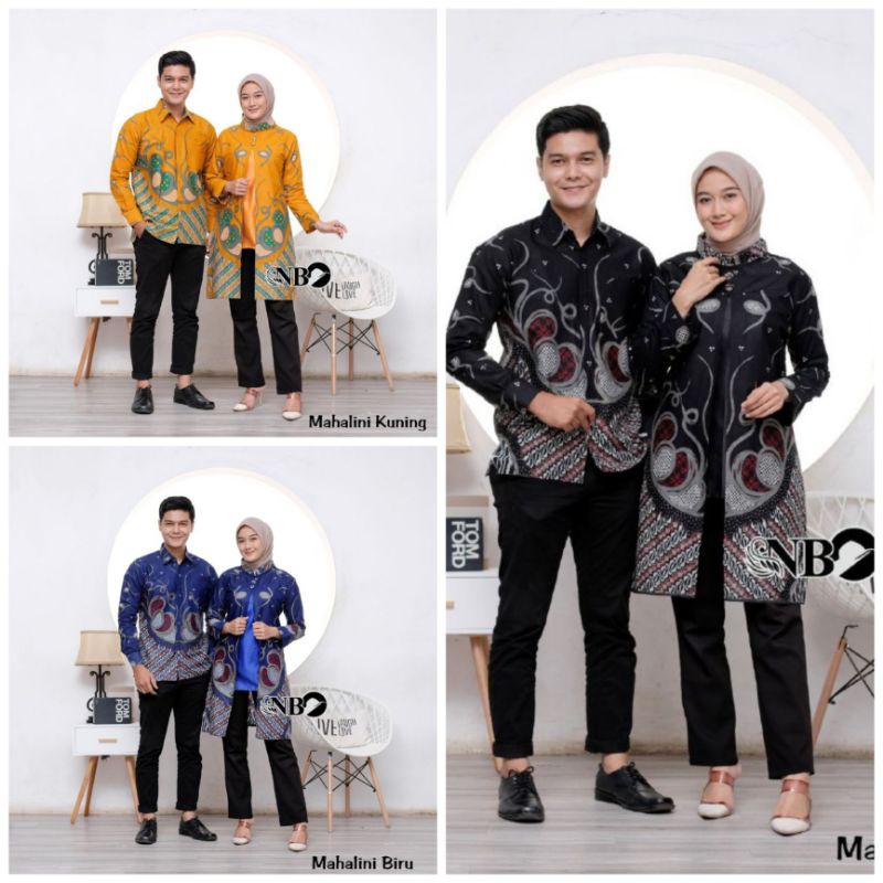 Jual Batik Couple Batik Couple Modern Tunik Batik Couple | Shopee Indonesia