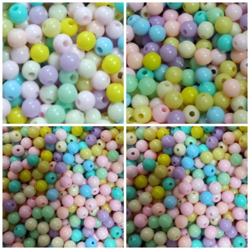 Jual Manik Mix Pastel ukuran 4, 6, 8, 10 kemasan 1/4 pon | Shopee Indonesia