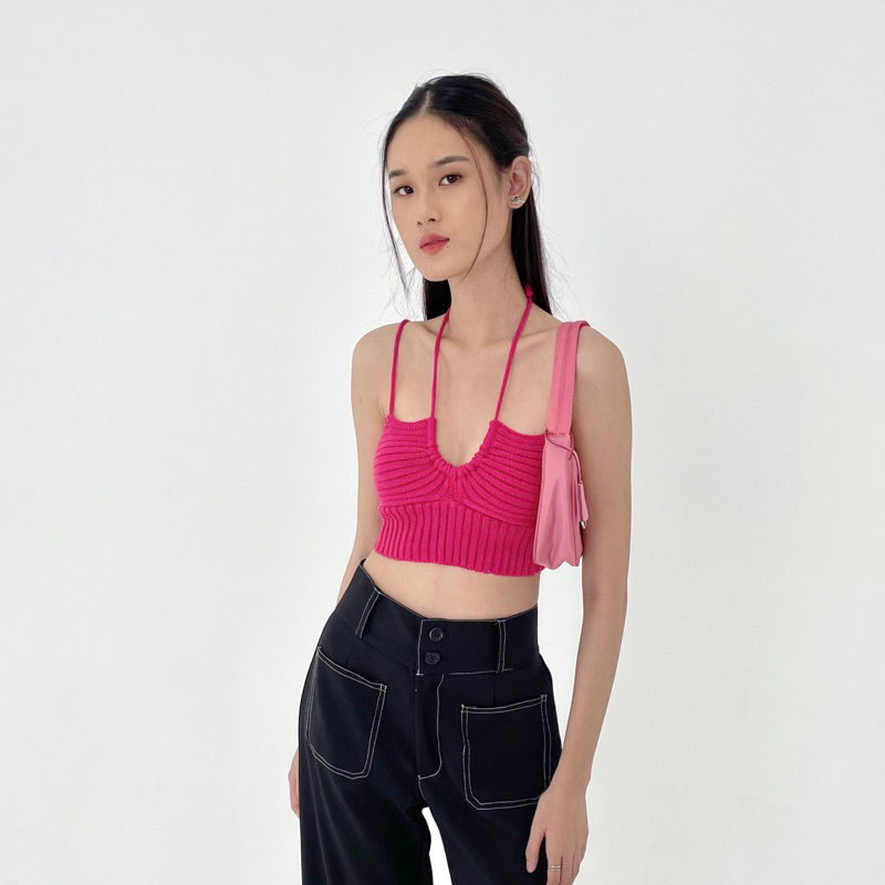 Jual Jennie Crop Top | Rajut Top Premium | Shopee Indonesia