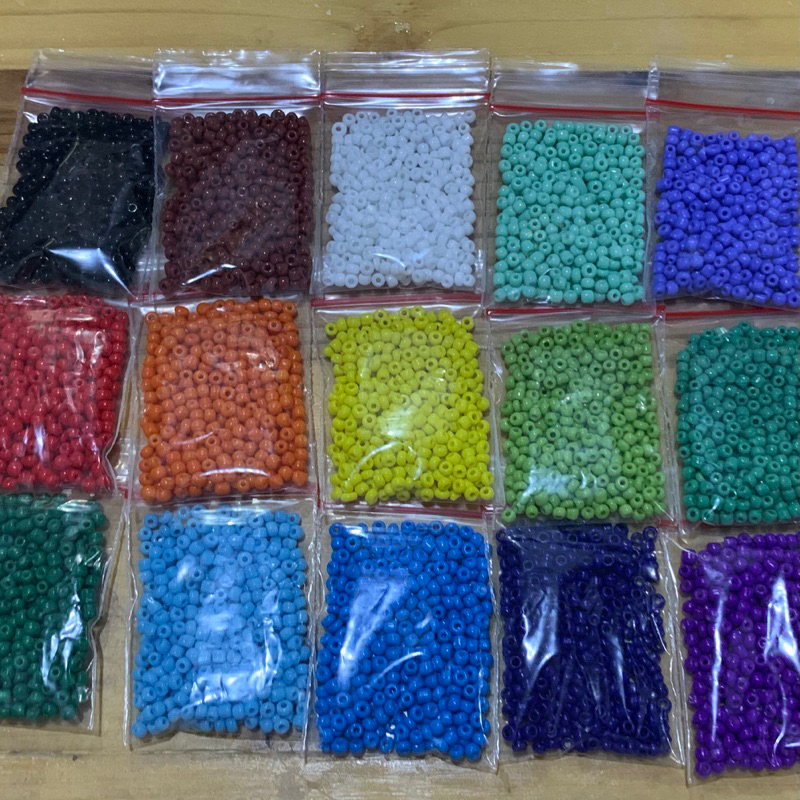 Jual DIYHERE MANIK 3mm PAKET 15 WARNA, PAYET, manik manik mote pasir ...