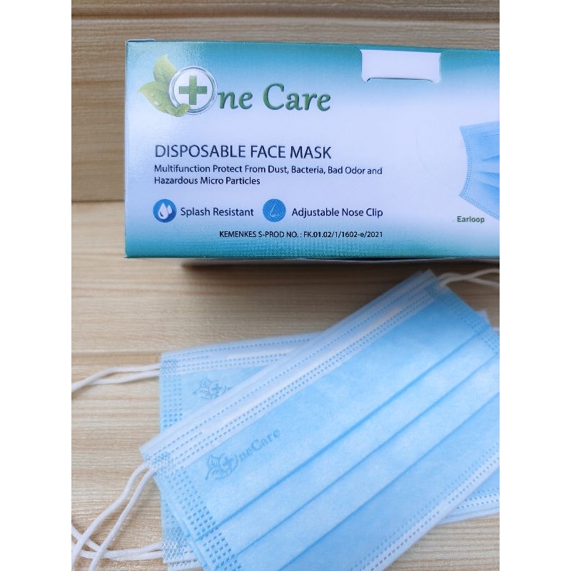 Jual Masker 3 Ply Isi 50 Pcs One Care | Shopee Indonesia