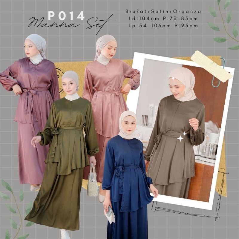 Jual Manna Set Terbaru One Set Rok One Set Kondangan Dress Pesta Hijau ...