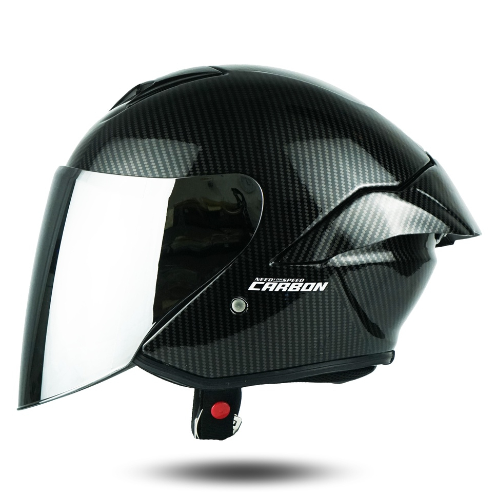 Jual Jitsu Helm Half Face JS1 Carbon Series Premium SNI Shopee Indonesia