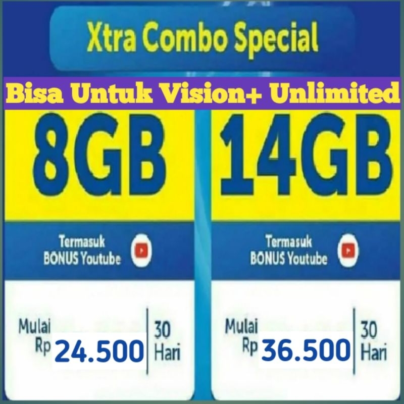 Jual PAKET DATA XL XTRA COMBO SPESIAL 8GB, 14GB | Shopee Indonesia