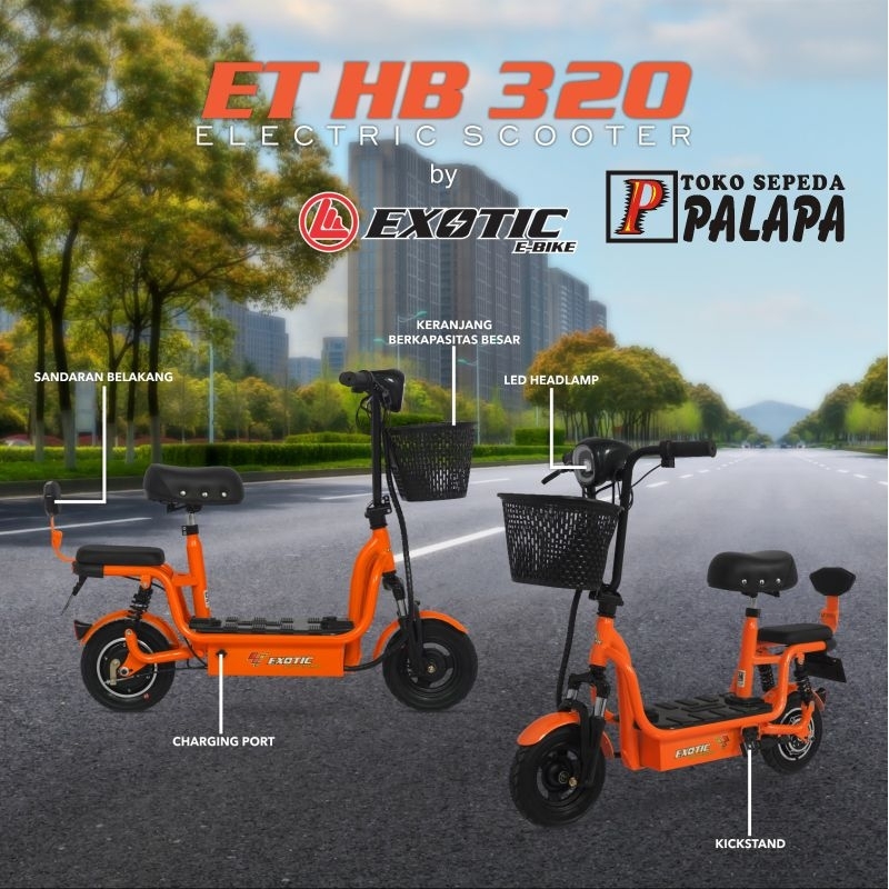 Jual Sepeda Skuter Listrik Exotic ET HB 320 Scooter Electric Bike ...