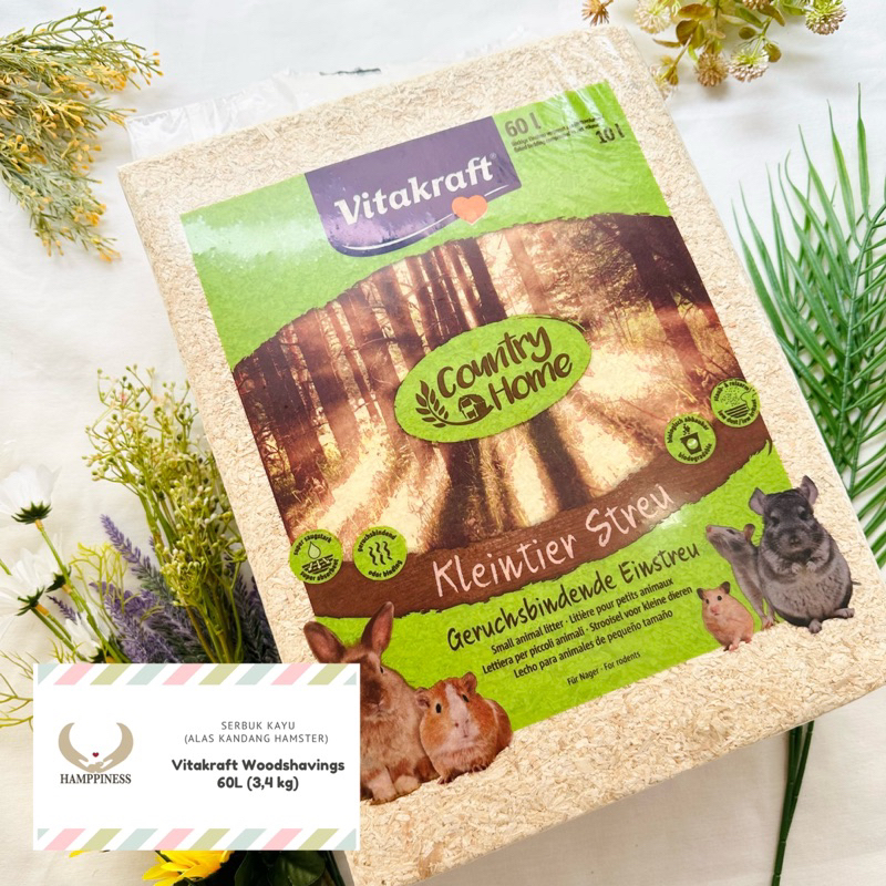 Jual Serbuk Kayu Vitakraft 60L / Serbuk Kayu Hamster / Serbuk Kayu / Small Animal Litter