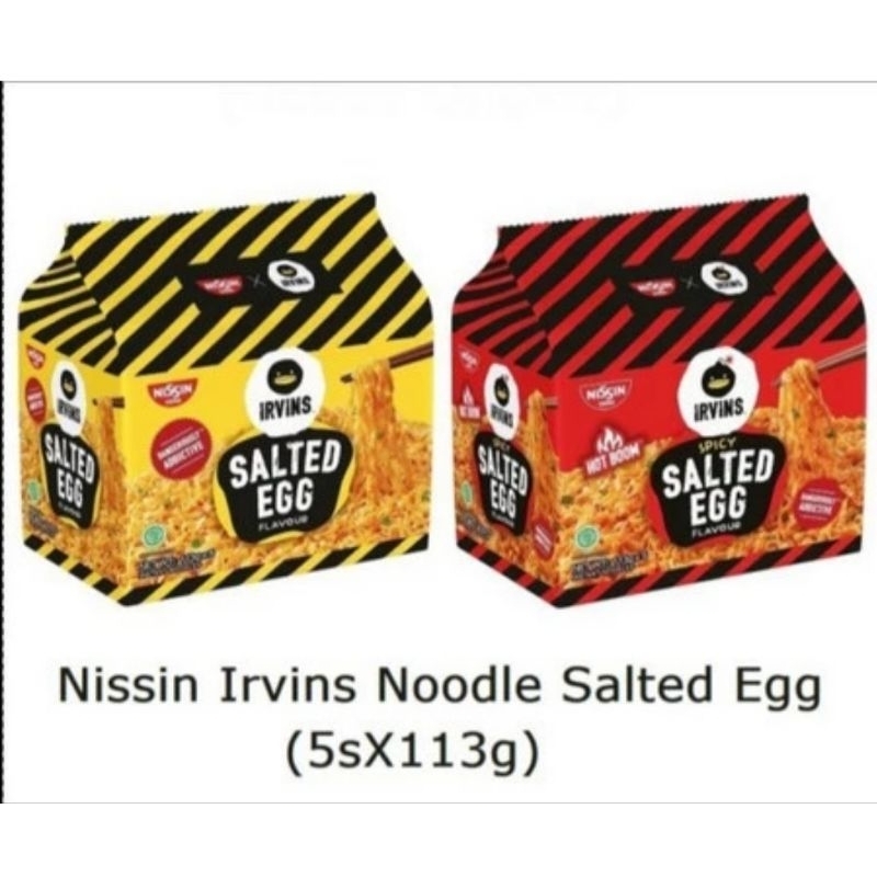 Jual Irvins nissin salt egg instant noodle mie instan irvin 113gr x 5 ...