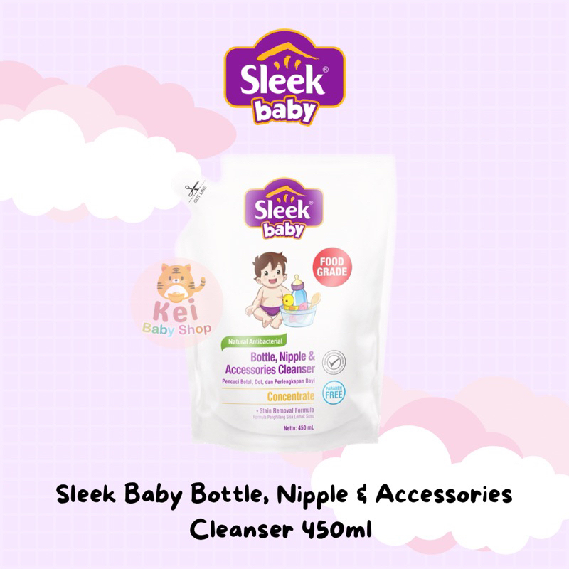 Jual Sleek Baby Bottle Nipple & Accessories Cleanser 450ml - Sabun Cuci ...