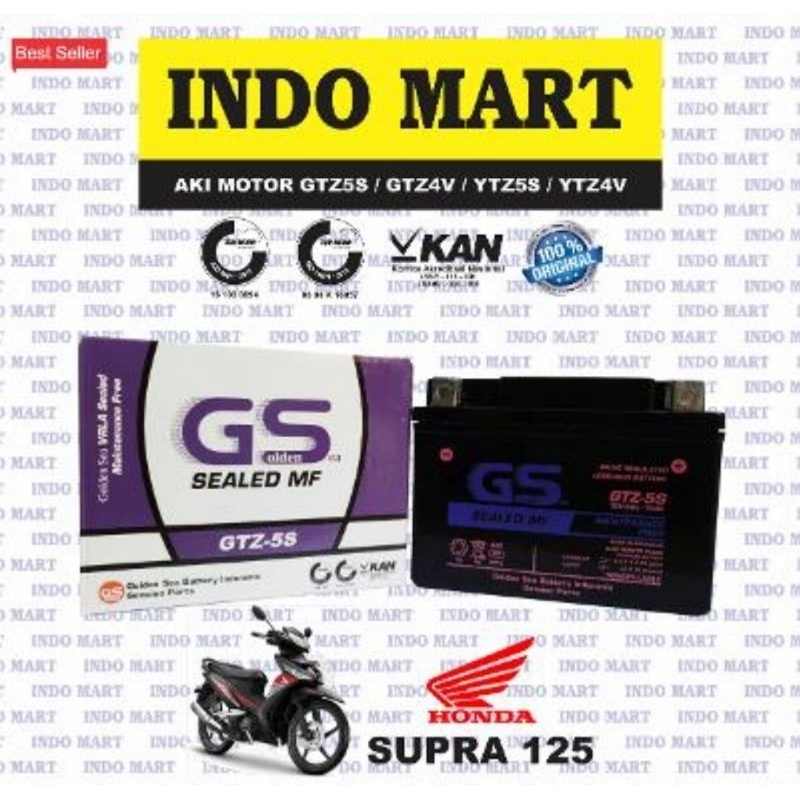 Jual Aki Motor Honda Supra X 125 GTZ5 GTZ5S GTZ 5S Golden Sea Accu