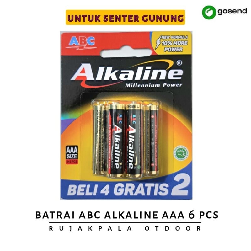 Jual batrai Abc Alkaline AAA / batrai senter A3 isi 6 pcs / batrai ...