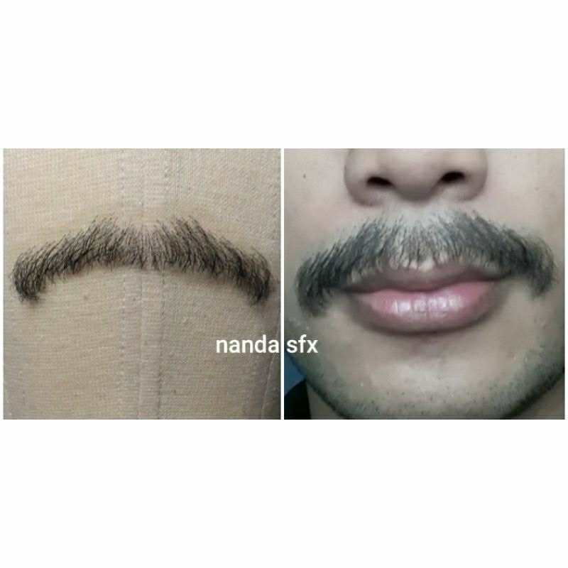 Jual Kumis Palsu PREMIUM Terlihat Natural (BONUS LEM & REMOVER & MANUAL ...