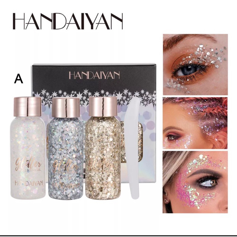 Jual RCS HANDAIYAN body glitter gel glitter untuk wajah badan face and