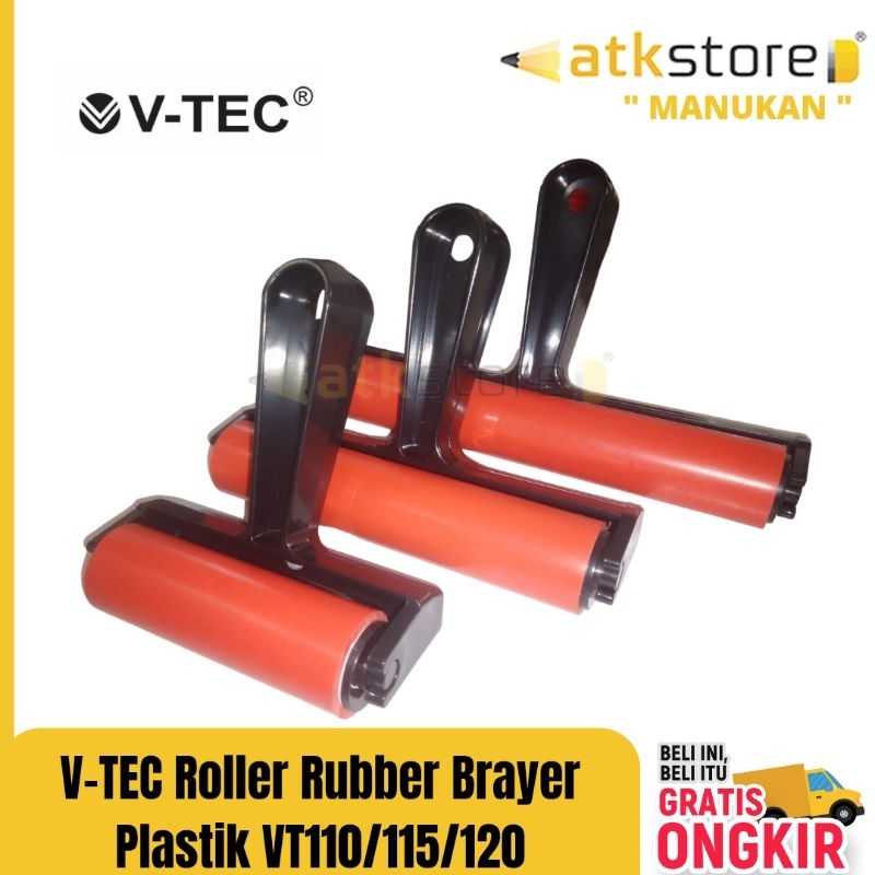 Jual ROLLER RUBBER BRAYER PLASTIK V-TEC VT-110PLS VT-115PLS VT-120PLS ...