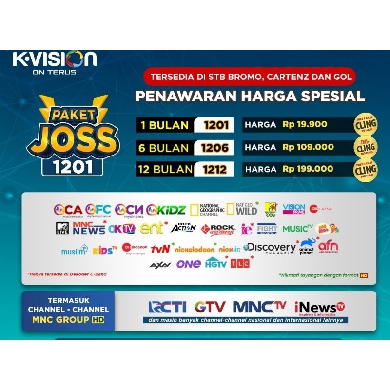 Jual Paket Kvision Cling Mnc Group Paket Gibol Gb Timnas Indonesia Paket Joss Kvision