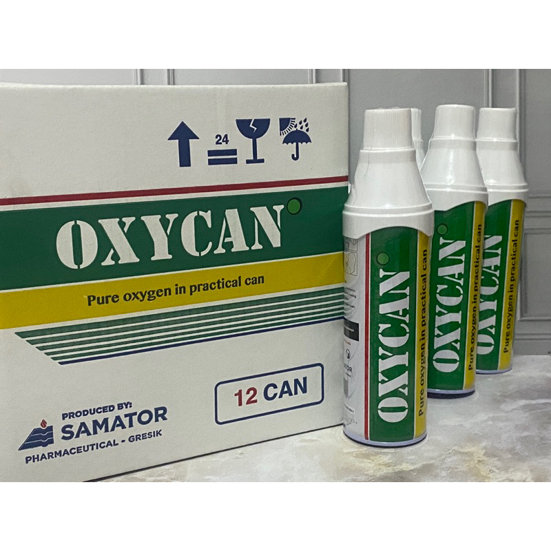 Jual Oxycan Green Oksigen Portable Oksigen Tabung Kaleng 500cc Samator Group Shopee Indonesia 