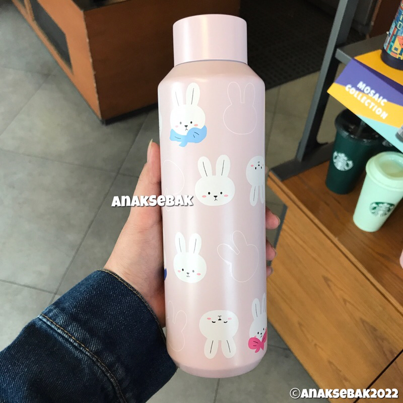 Jual Starbucks Stainless Water Bottle Rabbit in Blanket 20oz Winter ...