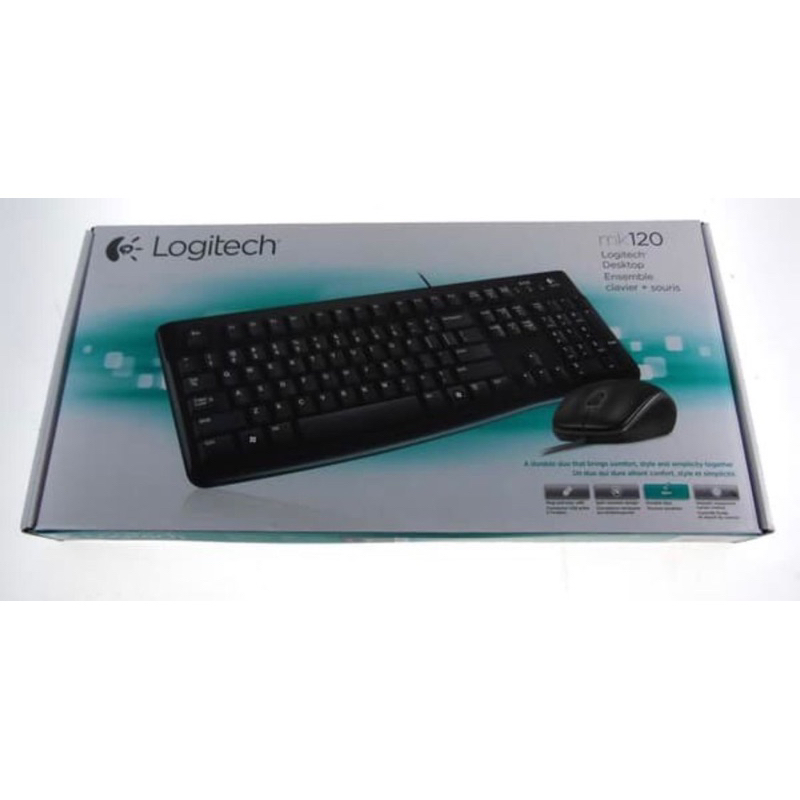 Jual KEYBOARD + MOUSE LOGITECH MK 120 | Shopee Indonesia