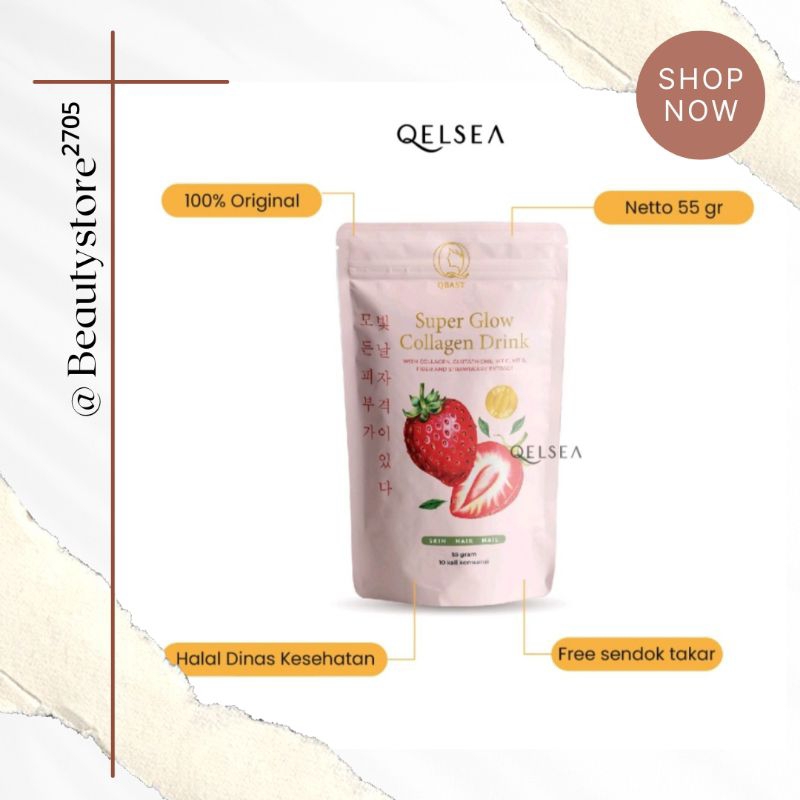 Jual QELSEA COLAGEN DRINK KEMASAN BARU QBAST SUPER GLOW COLLAGEN DRINK ...
