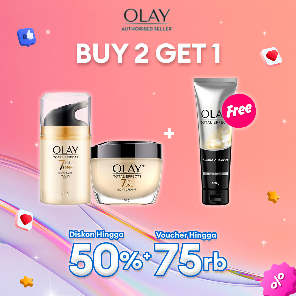 Jual Olay Total Effects Set Niacinamide Skincare Antiaging Day Cream Night Cream Cleanser