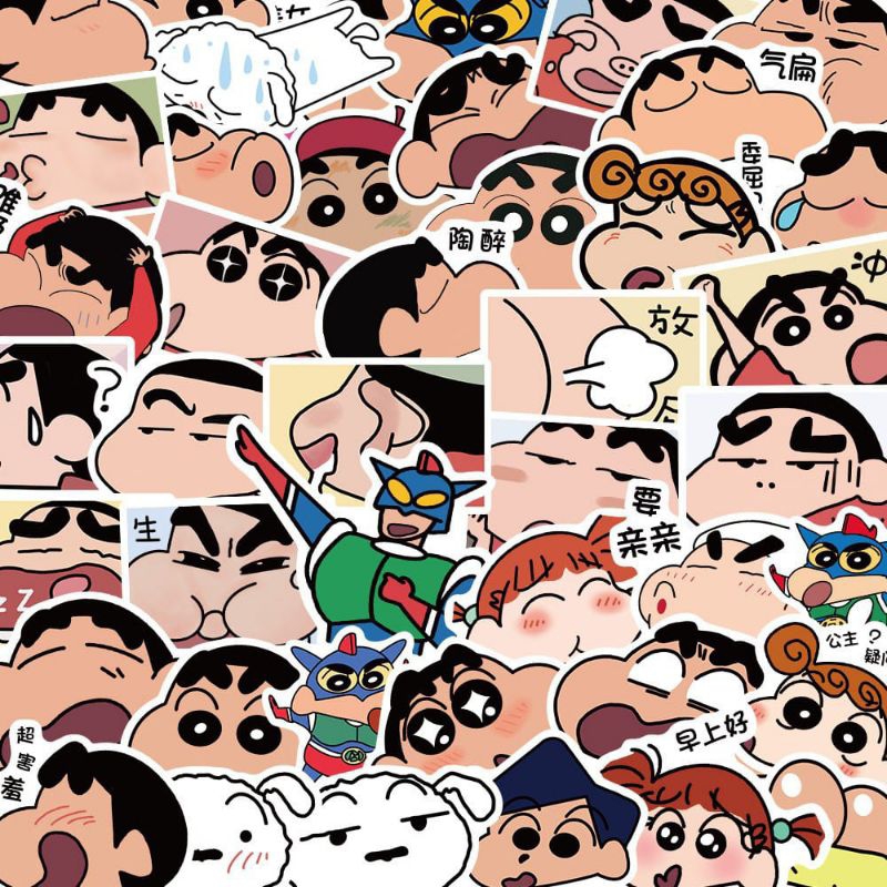 Jual stiker sinchan lucu isi 50pcs | Shopee Indonesia