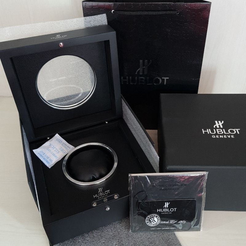 Jual Kotak box jam tangan merk HUBLOT watch model Original Besar Kaca