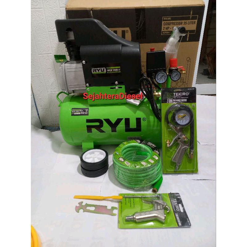 Jual RYU TEKIRO Paket Kompresor 2HP 35Liter&Inflator Tekiro|Airduster ...