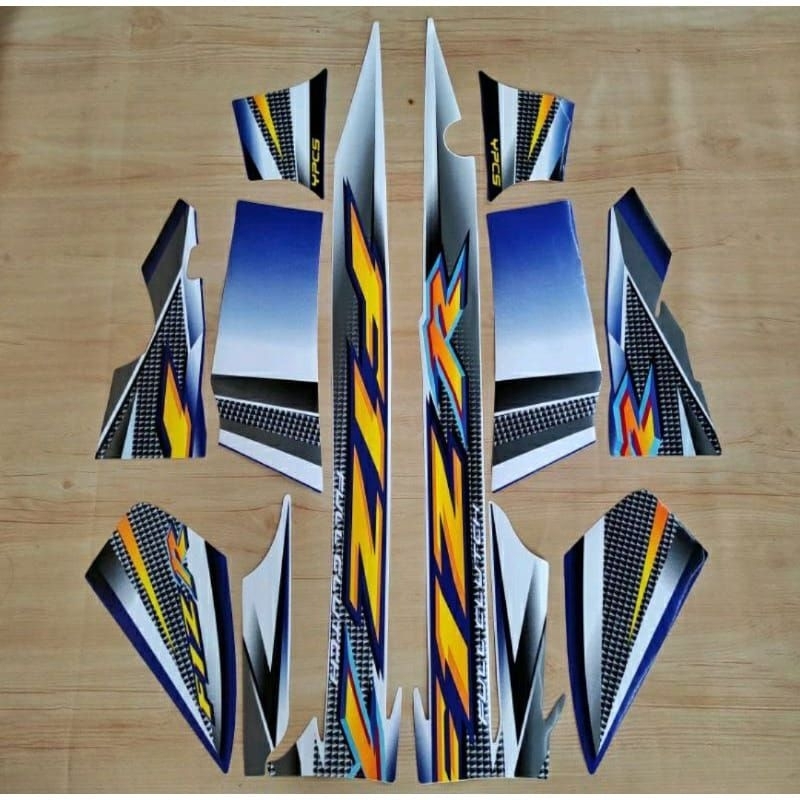 Jual striping list yamaha fiz R 2004 fullcluth putih biru standar ...