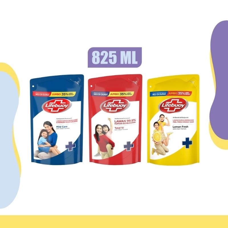 Jual Lifebuoy Body Wash Mild Care, Total 10, Lemon Fresh Sabun Mandi