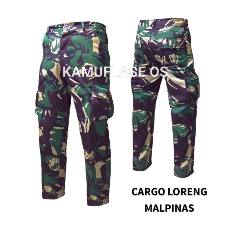 Jual Celana panjang loreng tni ad malvinas, celana cargo army loreng ...