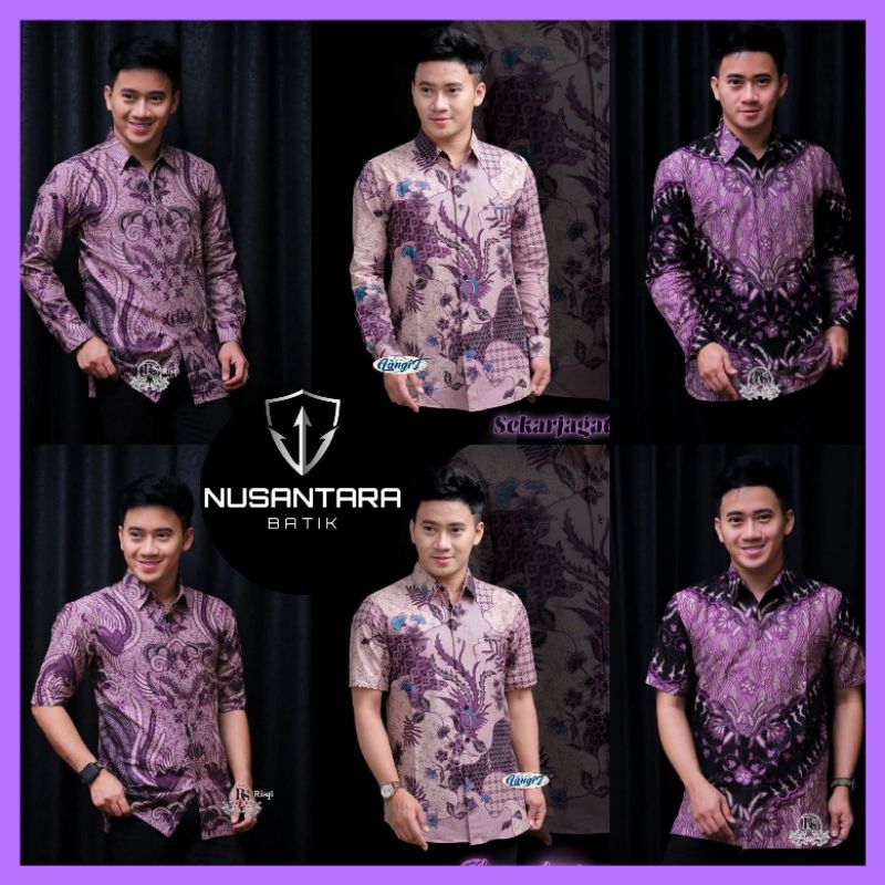 Jual Kemeja Batik Spesial Warna Ungu Lilac Purple Kemeja Batik Pria