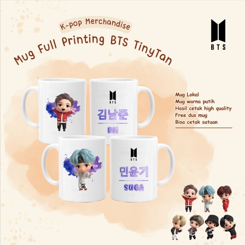 Jual Mug Full Printing Bts Tinytan Mug Sublim Souvenir T Kado Wisuda Gelas Cangkir Shopee 8967