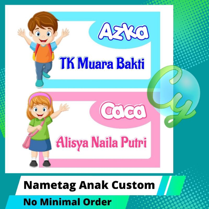 Jual (Cy) Nametag Papan Nama Anak Sekolah KB/TK/Paud/RA | Shopee Indonesia