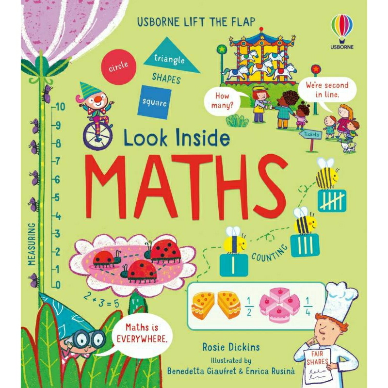 Jual Usborne Look Inside Maths lift the flap Board book | Shopee Indonesia