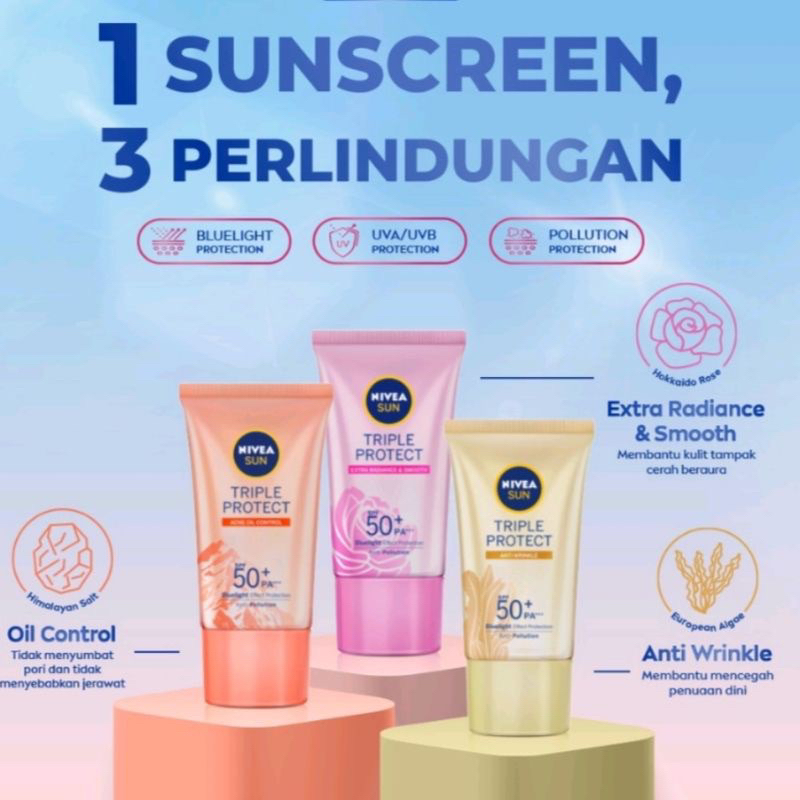 Jual Nivea Sun Protect & White Instant Aura Serum Spf 50+ Pa+++ 30 Ml