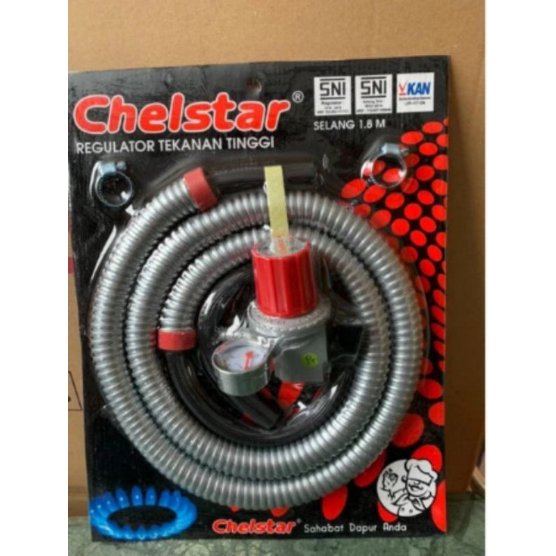 Jual Selang Gas Paket Meter Chelstar Regulator Tekanan Tinggi Meter Shopee Indonesia