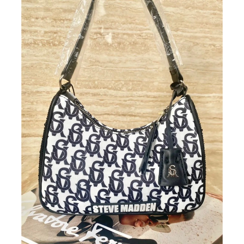 Jual Steve madden bglide shoulder bag black white Shopee Indonesia