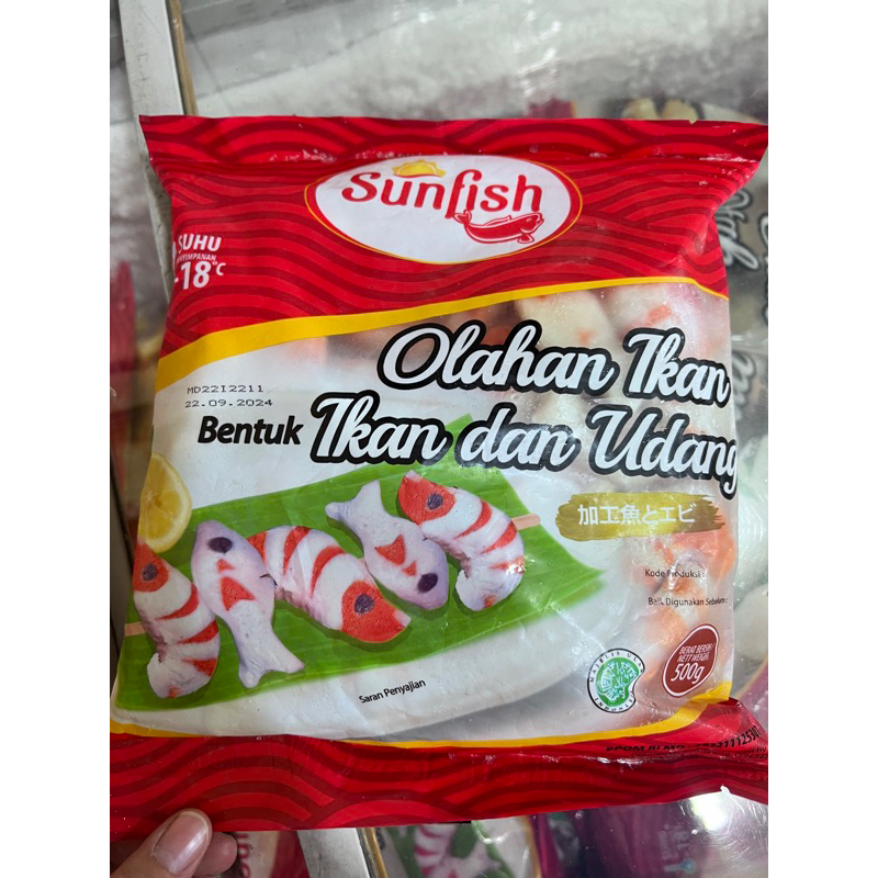 Jual Sunfish olahan ikan udang bentuk ikan 500gr | Shopee Indonesia