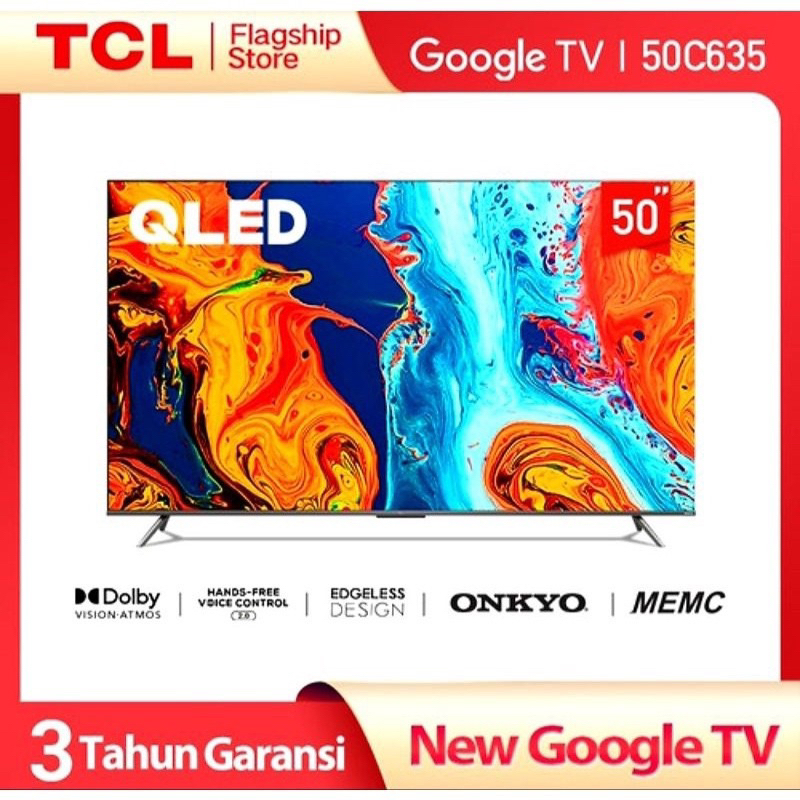 Jual TCL 50C635 Led Tv 50 inch QLED SmartDolby Vision Atmos 4K UHD TV ...