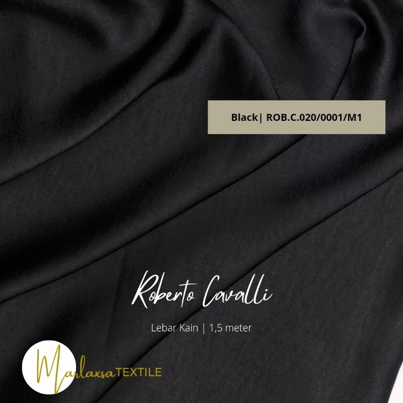 Jual KAIN ELITE SATIN BY RC | Black | Hitam | Shopee Indonesia