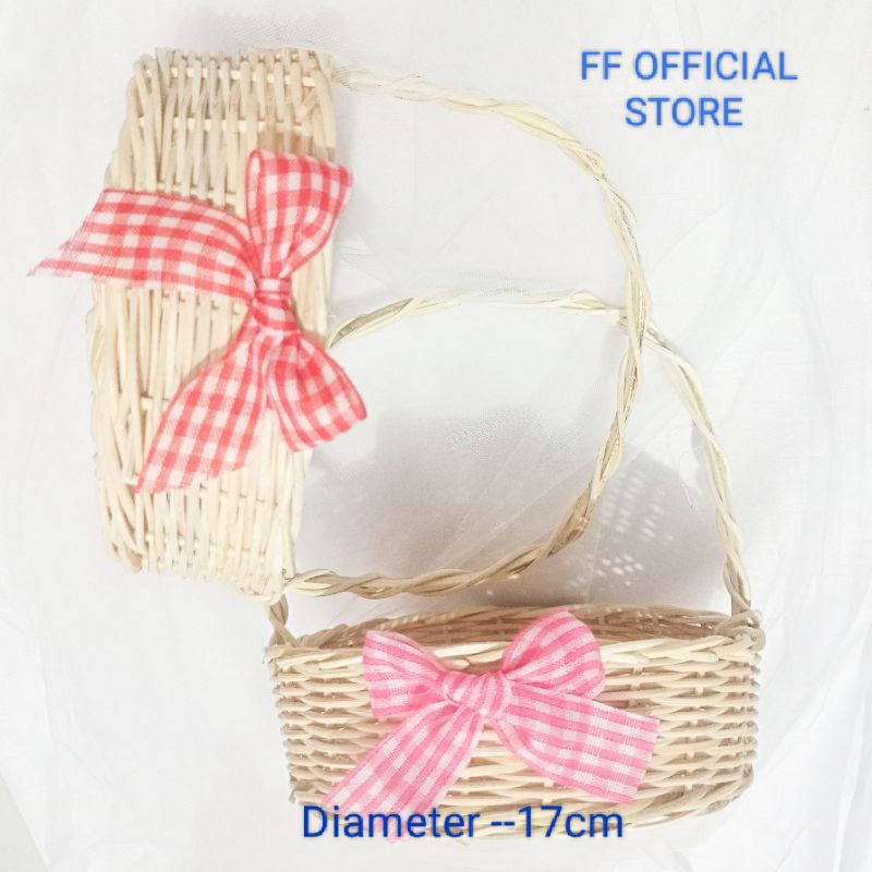 Jual Keranjang rotan hand Made untuk DIY/ hiasan hantaran/ dekorasi ...